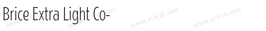 Brice Extra Light Co字体转换 Brice Extra Light Co字体转换